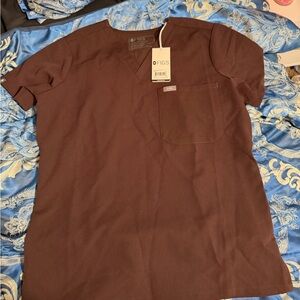 Figs Women's Brown Short Sleeve Tee